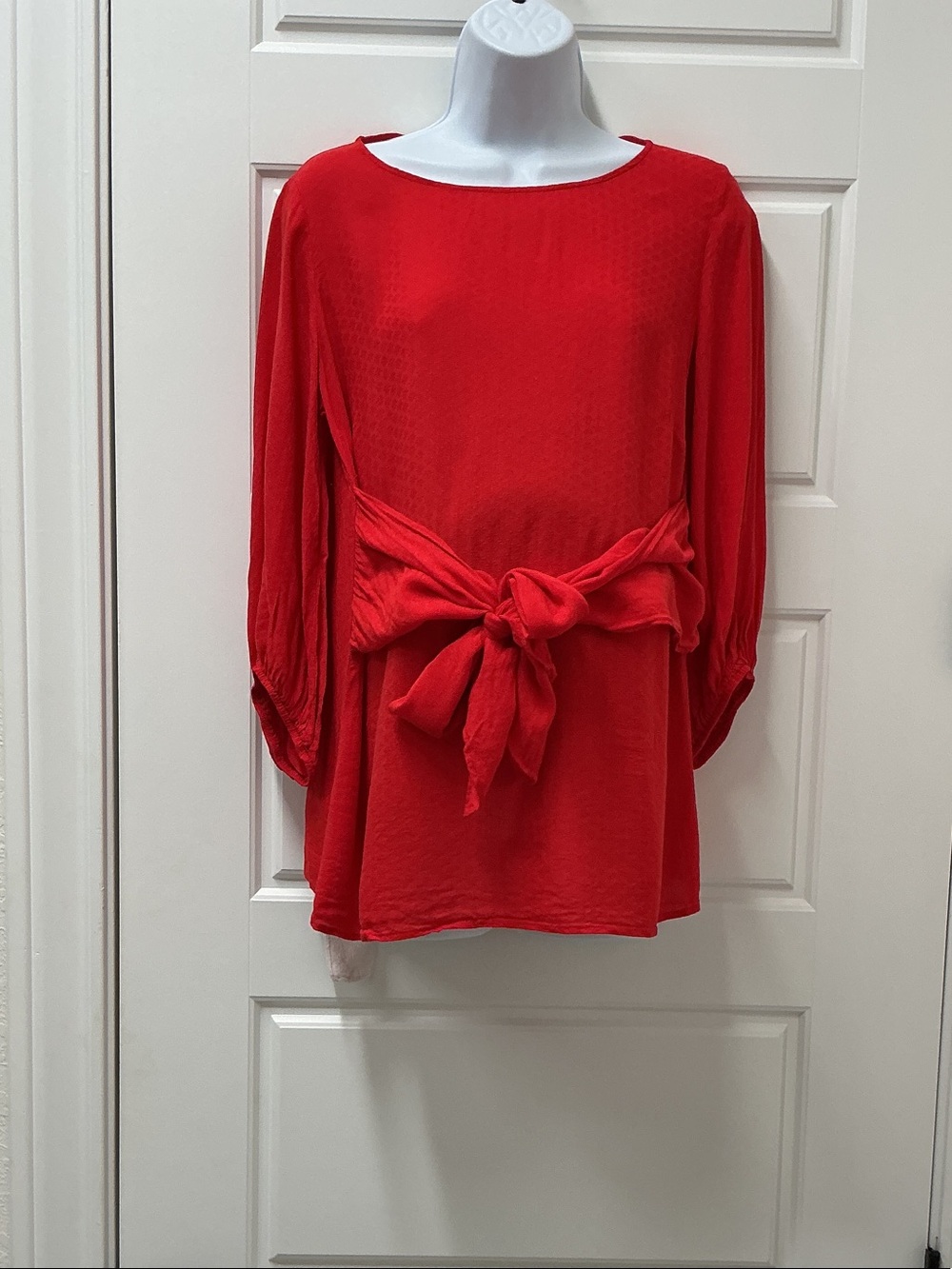 Motherhood Maternity Red Tie-Waist Blouse - Women
